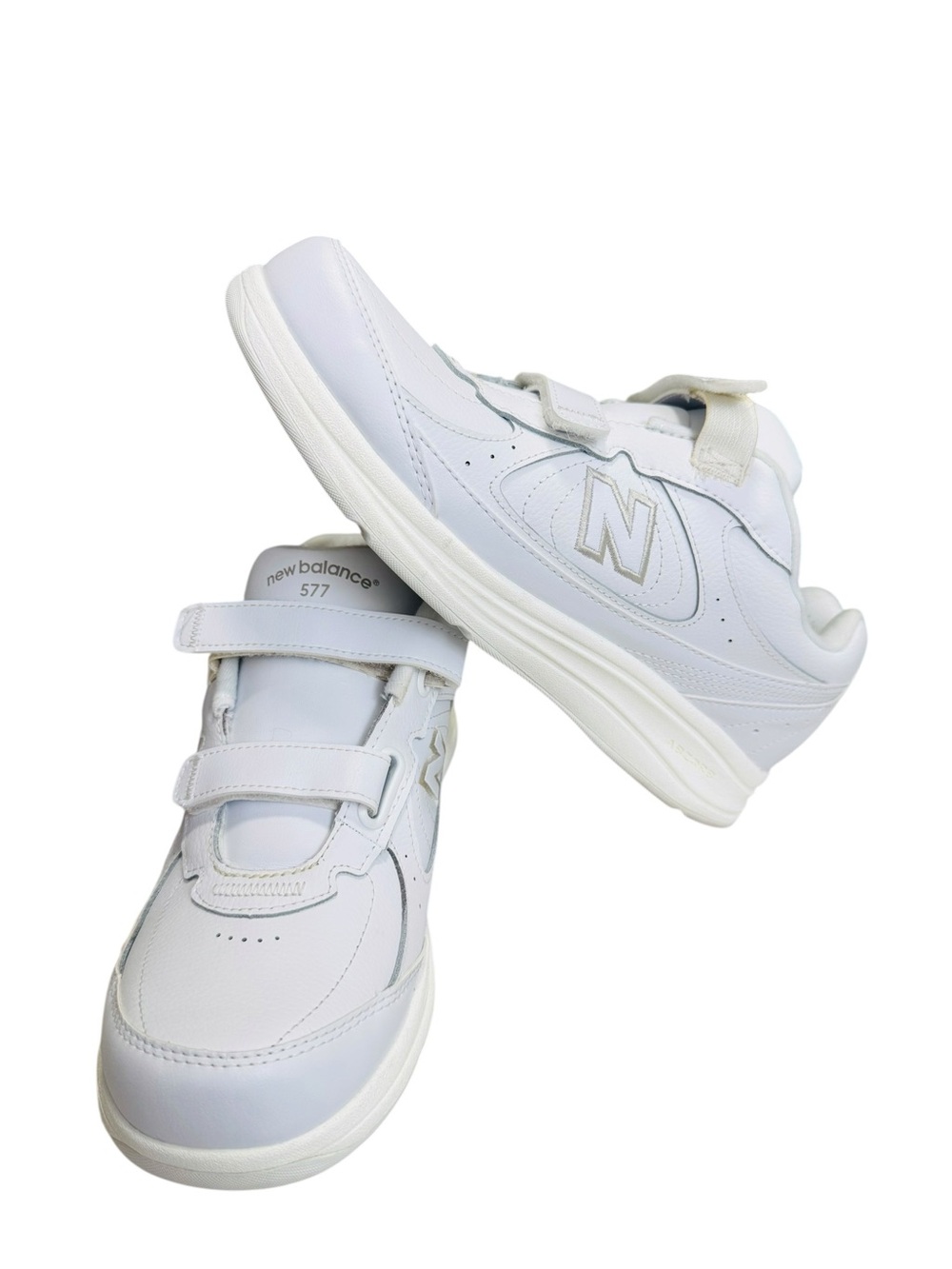 New Balance Kids White Velcro 577 Sneakers
